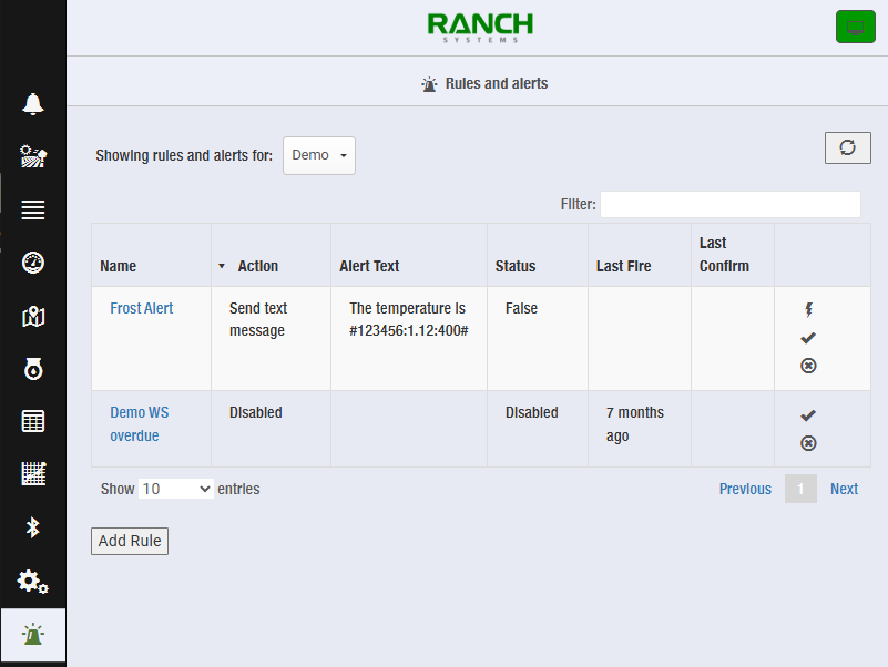 myRanch alerts and notifications settings