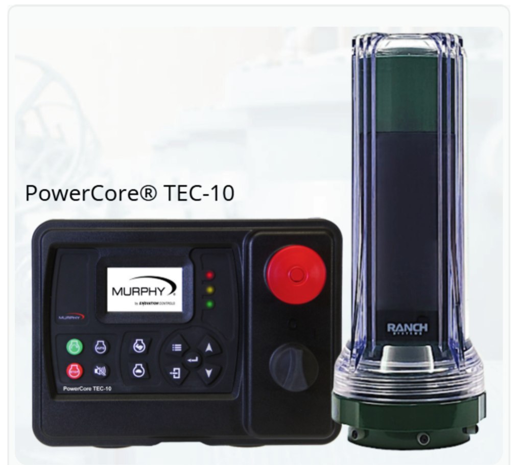 Murphy PowerCore TEC-10 pump controller paired with a Ranch Systems RS130 telemetry node